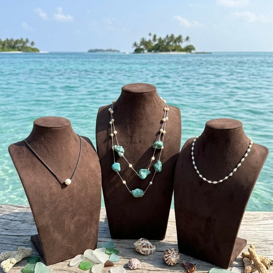 Turquoise and pearl Necklace